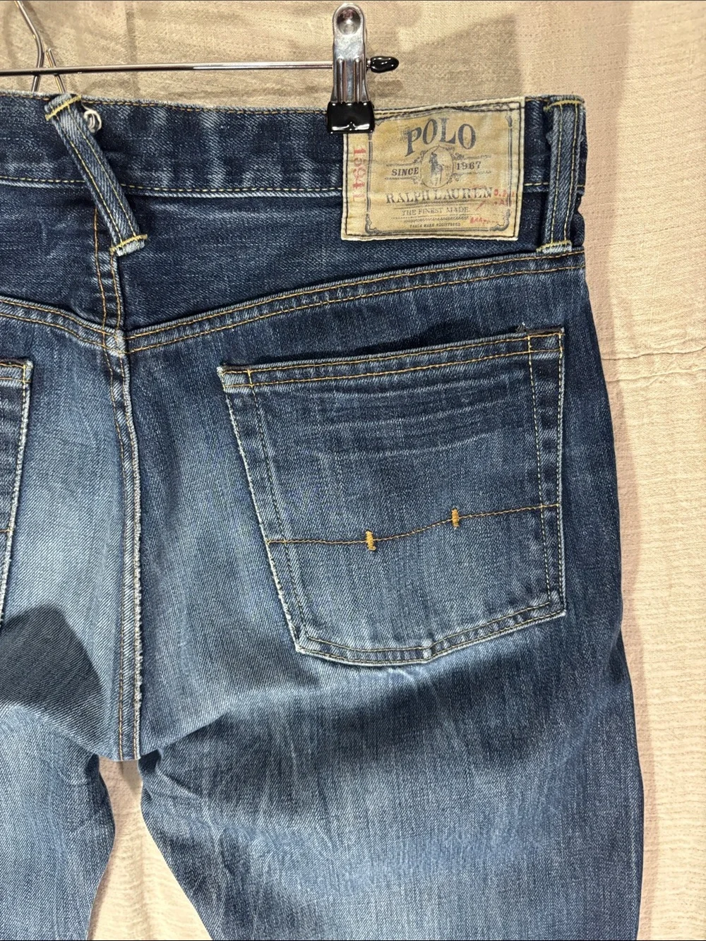 Polo Ralph Lauren Men’s Straight Jeans Medium Wash Tag 34x34 Measures 36x32 EUC
